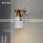 Wooden wall light led bedroom bedside decoration lighting Nordic design E27 wall lamps