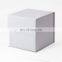 White cubic 17.5cm luxury customised handmade crafts foldable paper giftbox wholesale