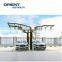 Outdoor waterproof arched roof modern designs aluminium double metal carport frame parts garages canopies carports