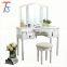 Simple Modern Furniture Dressing Table drawer Makeup Dresser Set With Mirror