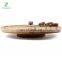 Hot selling Bamboo Wine Pairing Round Serving Tray, Rotating Kitchen Cheese Board And Knife Set For Lazy Susan