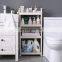 New Amazon Hot Slim Cart Slide Out Mobile Shelving Narrow Space Corner Organizer 4 Tier Gap Plastic Storage Shelf For Bathroom