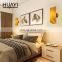 HUAYI Luxury Design Modern Decorative Iron Lamp Body Indoor Bedroom Hotel 3W LED Wall Lamp