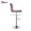 Black Upholstered Chrome Bar Stool High Chair CL - 3232 - 1