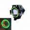 YELLOW MINI U7 Motocross Headlight Focos Angel Devil Eye Decorative Lamp Led Lightings For Motorcycle