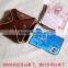 Multi-function Genuine Nappa Leather Pocket Coin Holder Purse with snap button