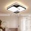 New LED White Square Ceiling Lamp for Living Room Bedroom Modern Circle Rings Chandelier