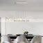 Indoor Nordic Led Chandelier Home Dining Wave Ceiling Lamps Modern Minimalist Office Long Pendant Light