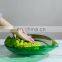 Creative Glass Heart-Shaped Plate Simple Modern Two-Color Compote Decoration Bowl