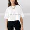 High quality collar ladies crop top sweatshirts Hot Seller Amazon great quality Top Designed