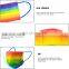 Adult Colorful Breathable Gradient Rainbow Non-woven Face Masks 3 Ply Rainbow Colors Disposable Face Masks