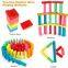 Wooden Colourful Toppling Tower Stacking Game with Storage Bag Building Blocks Learning Educational Montessori Toy