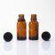5-100ml Essential Oil Bottle Amber Glass Bottles Wholesale With Black Tamperproof Cap Pilfer Proof Cap