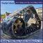 915 rubber track half chain track large harvester modification