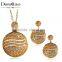 Cubic Zirconia Deluxe Classic Look Round Pendant Women Set Jewelry Wholesale