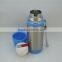outdoor use 600ml double wall insulated stainless steal vacuum flask with hang string and cup cap