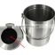Hot saling 1 gallon Polishing plan surface Kitchen Stainless steel compost bin, compost pail with lid and carbon