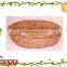 Wicker crafts simple oval corn husk food seed egg holder tray with handle                        
                                                Quality Choice