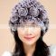 2015 genius rabbit fur headweart with many rose flower ball for lovely girls