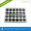 24 color plastic cosmetic eyeshadow packaging tray