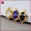 Dazzling gold jewelry 18k druzy oval geode connector amethyst tones crystal druzy pendant with two bails                        
                                                                Most Popular