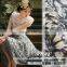 lightweight silk chiffon fabric metallic factory stock