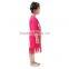 Kids Chothes Yiwu Kaiya Cotton Wholesale Deer with Hot Pink Fringe Dress Girls Frocks