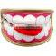 OEM PU human mouth type pencil case customized shaped pencil pouch bag