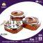 Easy Carry Wooden Color Insulated Food Container With Handle
