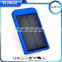 New design 4000mah LED lamp high transfer rate portable polymer power bank solar charger