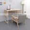 New baby bed solid wood multifunctional baby carriage change desk rocking bed to send mosquito net can be customized