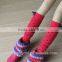 red knee high socks,christmas bow cute colored socks fancy