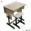 Primary School Metal Frame and Wood Single Classroom School Desk and Chair