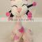 Whimsiclay Cat Soft Toy Plush Bobble Head Cat Pink Love Heart