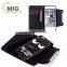 hot with lanyard and Coloured drawing 2 in 1 separated magnetic self stick pu leather flip Mobile phone case For iphone 5S 5G