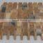 Brown stone mosaic tiles