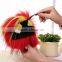 real little monster raccoon fur pom poms keychain for bag