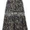 2015 European Lady Fashion Linen Leaf Printed Midi Skirt