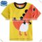 (C6186Y) 2-6Y nova kids wear dinasaur applique baby arganic character t shirts designs short sleeve cotton kids t shirts