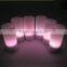 white set of remote control rechargeable tea lights candles