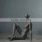 Sitting Female display mannequin black egg head sitting posture mannequin