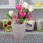 cylinder ceramic cup shaped flower pot painting designs
