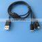 40cm white 3 in 1 usb multi charger cable