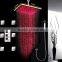 Luxury Led Shower Kit for Bathroom Inox Square 16" Rain Shower Head,body Spray And Brass Valve Set