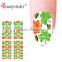 Hottest Clover Holidady Nail Wraps Clover Nail Art Sticker for GMP audited factory