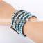 Fashion Turquoise Wrap Bracelet Women 6MM 5 Layer Bracelet Bangle Girl Gifts Jewelry Wholesale Free shipping