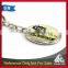 Custom design round shape promotion logo zinc alloy keyring