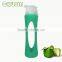 best selling borosilicate glass water bottle with food grade silicone sleeve wholesale