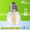 Trade assurance high quality A60 4W 6W 8W full glass led filament bulb