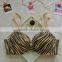 Zebra print one piece seamless bra nylon bra